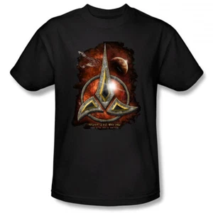 Star Trek: The Next Generation Klingon Crest Logo & Bird of Prey T-Shirt NEW - Picture 1 of 1