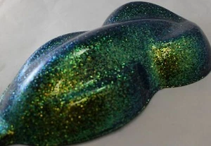Extreme Green Color Shifting Metal Flake Glitter 0.015 .015 Hot Rod Motorcycle - Picture 1 of 9