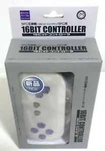 Super Famicom 16bit Controller White Purple Columbus Circle Japan Retro Gaming - Picture 1 of 12