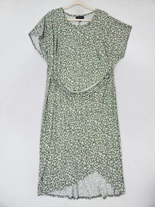 Lane Bryant Dress Womens 22 Green White Floral Midi Cottage Classic Capsule - Picture 1 of 13
