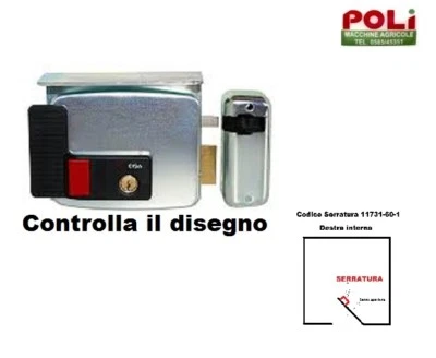CISA ELETTROSERRATURA SERRATURA ELETTRICA SERIE 11731-60-1 12Volt PER CANCELLI