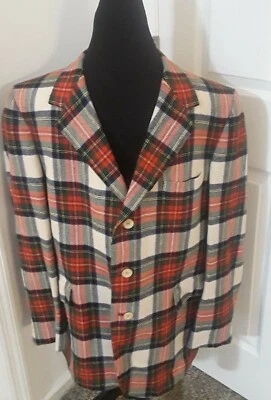 男式羊绒格纹格子圣诞运动外套西装外套夹克超棒颜色  — 第 1/4 张图片