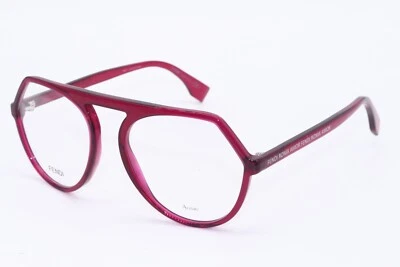 NUEVAS GAFAS FENDI FF 0385 C9A TRANSPARENTES BORGOÑA AUTÉNTICAS MONTURAS DE DISEÑADOR 53-17 Foto 1 de 4