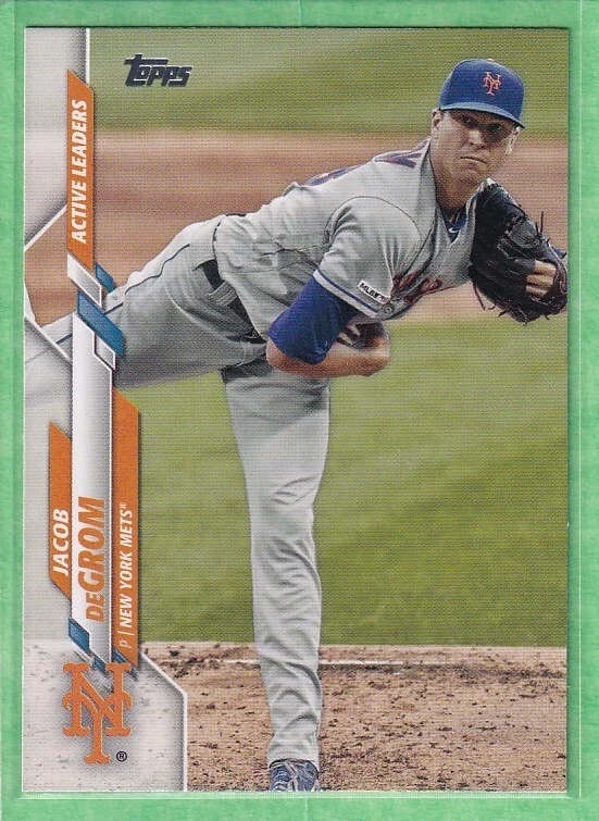 2020 Topps Update Series #U-92 Jacob DeGrom New York Mets Active Leaders - Image 1 of 2