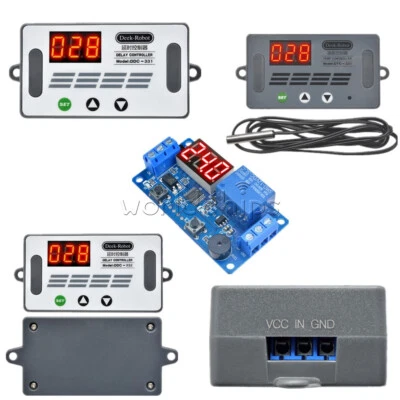 12V Timer Delay Relay Switch Display Temperature Thermostat Controller NTC Probe - Image 1 of 4