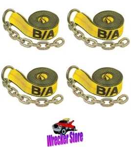 LONGER! (4) 38-218C-L 18' Replacement Strap Rollback Tie Down w/ Chain, 38-218C  - Bild 1 von 1