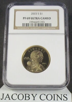 2003 S Sacagawea $1 NGC PF69 Ultra Cameo - Image 1 of 4