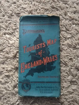 Mapa turístico de Bartholemew de la sección sur 1892 Foto 1 de 4