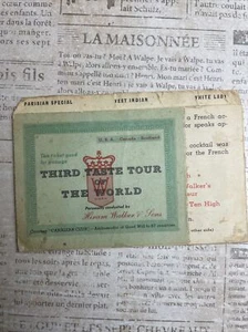 Hiram Walker & Sons Third Taste Tour Of The World Cocktail Lithographed 1940 .. - Picture 1 of 12