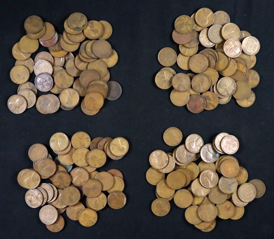 Lot of 197 - Lincoln Wheat Cents (1920 + 1924 + 1928 + 1937)-Nicely Circ 4 Rolls - Image 1 of 4