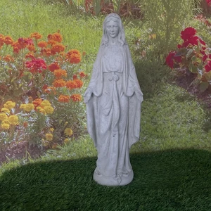Mutter Maria Statue - Massiver Beton Handarbeit religiöse Gartendeko - Bild 1 von 2