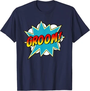 Herren T-Shirt Bräutigam Superheld Junggesellenabschied Hochzeit Comic Buch Hoodie - Bild 1 von 12