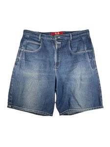 Vintage 90s Guess Jeans Baggy Blue Denim Shorts Skater Streetwear Made In USA - Picture 1 of 8