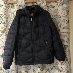 Men’s Navy Boss Orange Obaron Puffer Quilted Coat Bomber Jacket Size 52 - Picture 1 of 9