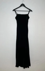 Maxi Vestido de Cóctel Per Una Vintage Años 90 Largo Terciopelo Tirantes Sin Mangas 12 - Imagen 1 de 7