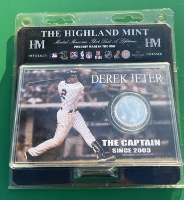 DEREK JETER New York Yankees - "EL CAPITÁN DESDE 2003" Moneda Highland Mint ¡RARA! Foto 1 de 4