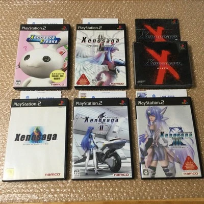 Xenogears Xenosaga I II III Freaks Reloaded Trilogy lot 6 set Namco PS PS2  JP - Image 1 of 4
