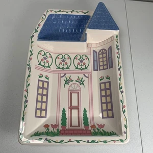 The Lenox Village Chip & Dip Tray Fine Porcelain 2 Compartments READ - Picture 1 of 19