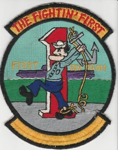 Vietnam vintage USN US Navy First Division Fightin' First patch Japan made - Picture 1 of 3