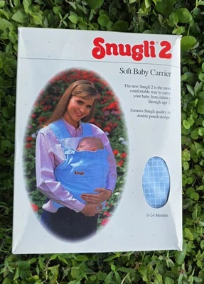Portabebés Snugli 2 Soft 1989 vintage azul 0-24 meses NOS Foto 1 de 4