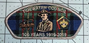 TIDEWATER COUNCIL 2019 100 ANNI DI WOODBADGE LEGNO DISTINTIVO STRISCIA BOY SCOUT BSA CSP - Foto 1 di 1