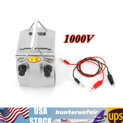 Megohmímetro 1000V Probador de Resistencia de Aislamiento Manivela Megger 1000M Foto 1 de 4