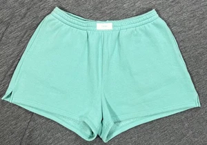 Tribe Kelley Shorts Damen Large grün Aqua Fleece Lounge Sweat Freizeit USA - Bild 1 von 8