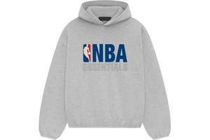 NEW Fear of God Essentials NBA Hoodie Light Heather Grey Small - Picture 1 of 1