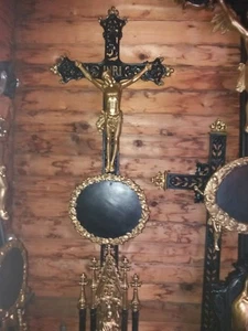 Grabkreuz Feldkreuz Marterl Feldkreuz  Gußkreuz Wegkreuz um ca. 1880 - Bild 1 von 1