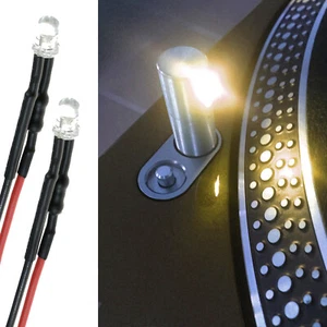 TECHNICS 1200 1210 3MM WARM WHITE LED TARGET POP UP LIGHT (BUILT IN RESISTOR)x2 - Picture 1 of 3