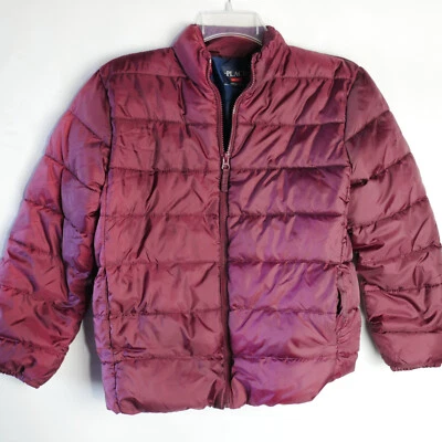 The Children's Place Kids Unisex Size L (10/12) Burgundy Red Puffer Jacket - Image 1 of 4