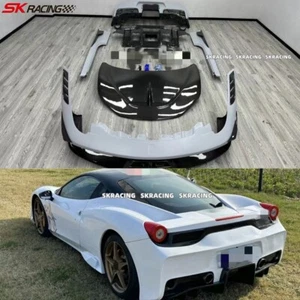 Fits Ferrari 458 Italia Spider Body Kit Front Rear Bumper Side Skirt Hood Panel - Picture 1 of 17
