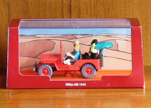 TINTIN HERGÉ VOITURE ATLAS 1/43 - Jeep Willys MB 1943 Rouge - NEUF ET SCELLE ! - Imagen 1 de 6