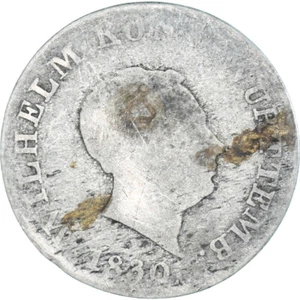 [#1153617] Coin, German States, WURTTEMBERG, Wilhelm I, 6 Kreuzer, 1830, F, Sil, - Picture 1 of 2