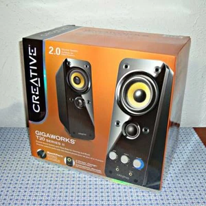 NEW CREATIVE GIGAWORKS T20 SERIES II 2.0 MULTIMEDIA SPEAKER SYSTEM WITH BASXPORT - Picture 1 of 11