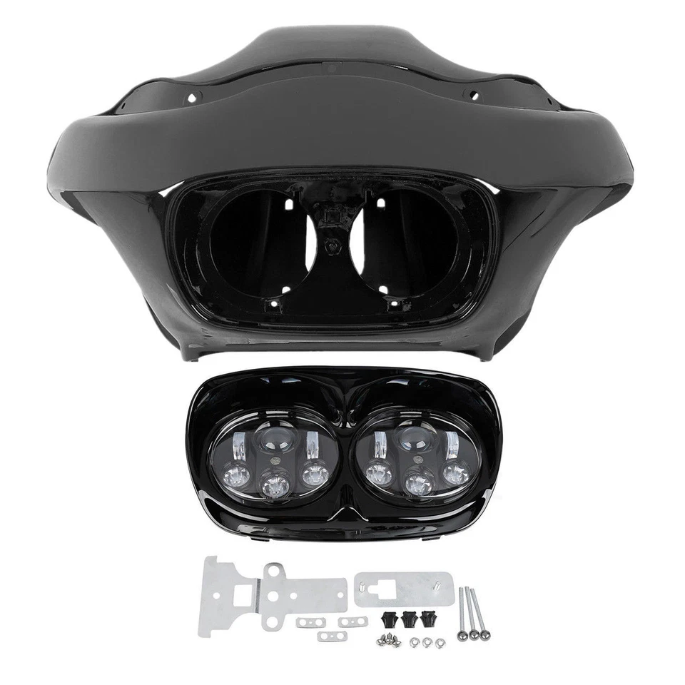 Front Inner & Outer Fairing 5.75" Headlight Fit for Harley Road Glide 98-13 12 - Image 1 of 4