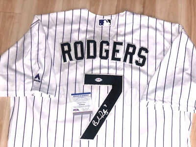 BRENDAN RODGERS HAND SIGNED COLORADO ROCKIES JERSEY PSA DNA CERT - Image 1 of 3