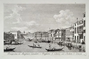 Venedig Magnum Canalem S. Clarae Guckkastenblatt 1750 Venice Venezia Vasentini - Bild 1 von 8
