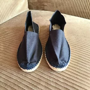 Handmade Black Espadrille flats - Sz 37 EU 6.5 US - Picture 1 of 6