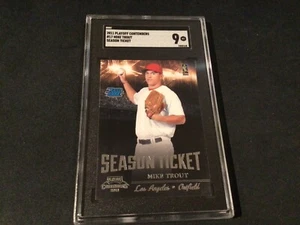 2011 Playoff Contenders Season Ticket Mike Trout #17  SGC 9 - Picture 1 of 3