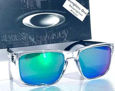 NEW Oakley HOLBROOK Shiny Clear w POLARIZED Galaxy Jade Lens Sunglass 9102 - Image 1 of 4