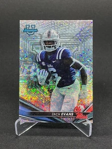 2022-23 BOWMAN'S BEST UNIVERSITY ZACH EVANS SHIMMER REFRACTOR #98 OLE MISS - Picture 1 of 1