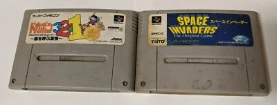 Nintendo Super Famicom Lot of 2 - Space Invaders Dirty - BDcx26 - Image 1 of 2