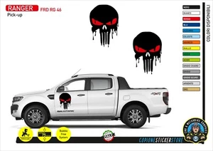 2 Adesivi sportello laterale Ranger Ford TESCHIO PUNISCHER 4X4 PICK-UP FRD RG 45 - Imagen 1 de 1