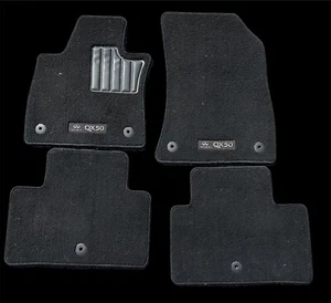 Infiniti QX50 OEM Floor Mats Black Rubber Back (Set of 4) 2019-2023 T99E2-5NAX - Picture 1 of 9