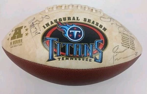 1999 Tennessee Titans AFC autografo calcio Jeff Fisher Eddie George Matthews - Foto 1 di 11