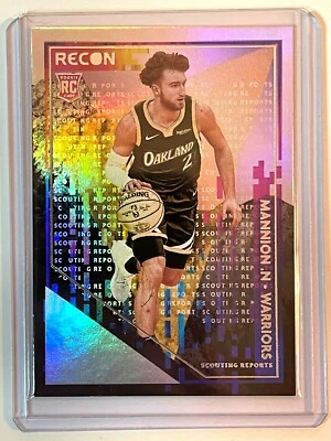 2020-21 RECON BASKETBALL ROOKIE SCOUTING REPORTS HOLO NICO MANNION WARRIORS - Image 1 of 2