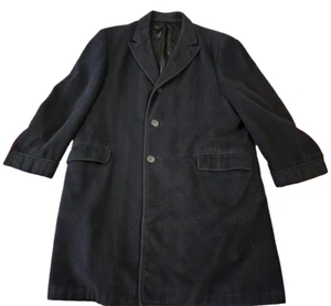 Abrigo Para Hombres De Colección Lana XL Negro Noble Manor Jack & Mack's Indianapolis EE. UU. Forrado - Imagen 1 de 17