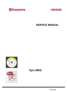 En CD * Husqvarna Viking Designer EPIC 980Q Manual de servicio/reparación - Imagen 1 de 5