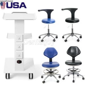Dental Mobile Medical Tool Cart Trolley 3 Layers with Built-in Socket / Stool - Picture 1 of 48